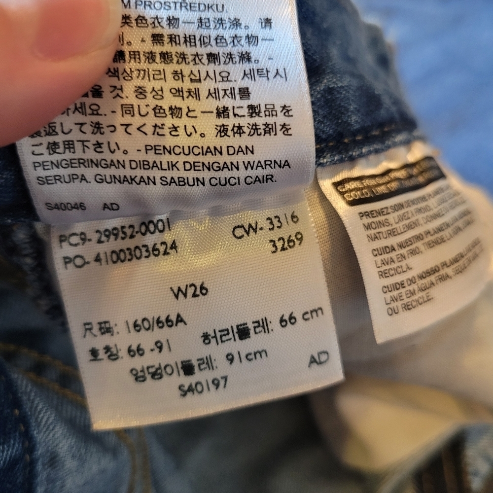 Levis Premium Orange Tab Zipper Front Denim Skirt - Picture 8 of 10